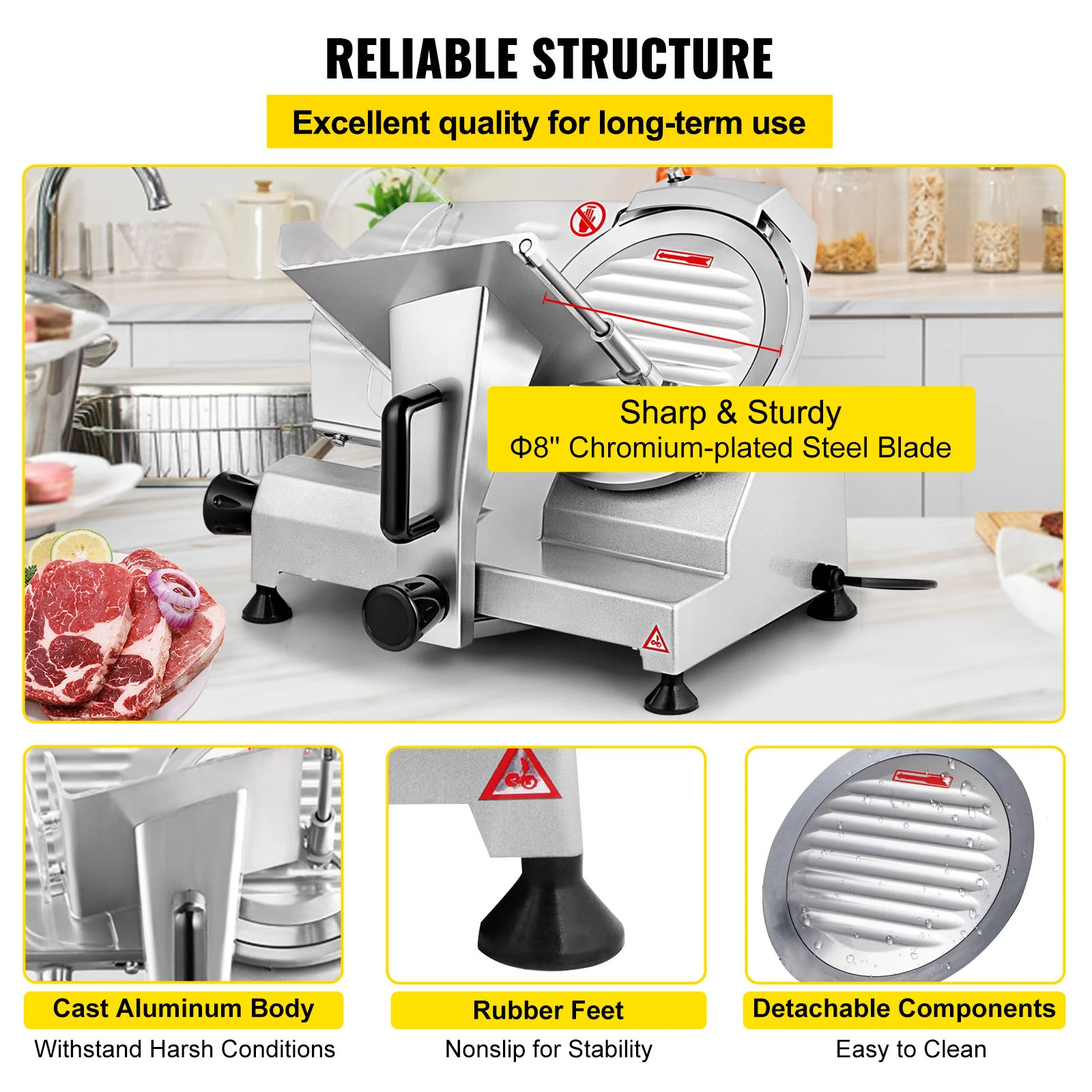 Affettatrice per carne Lama in - Commercial Meat Slicer 10 Inch recensione e prezzo