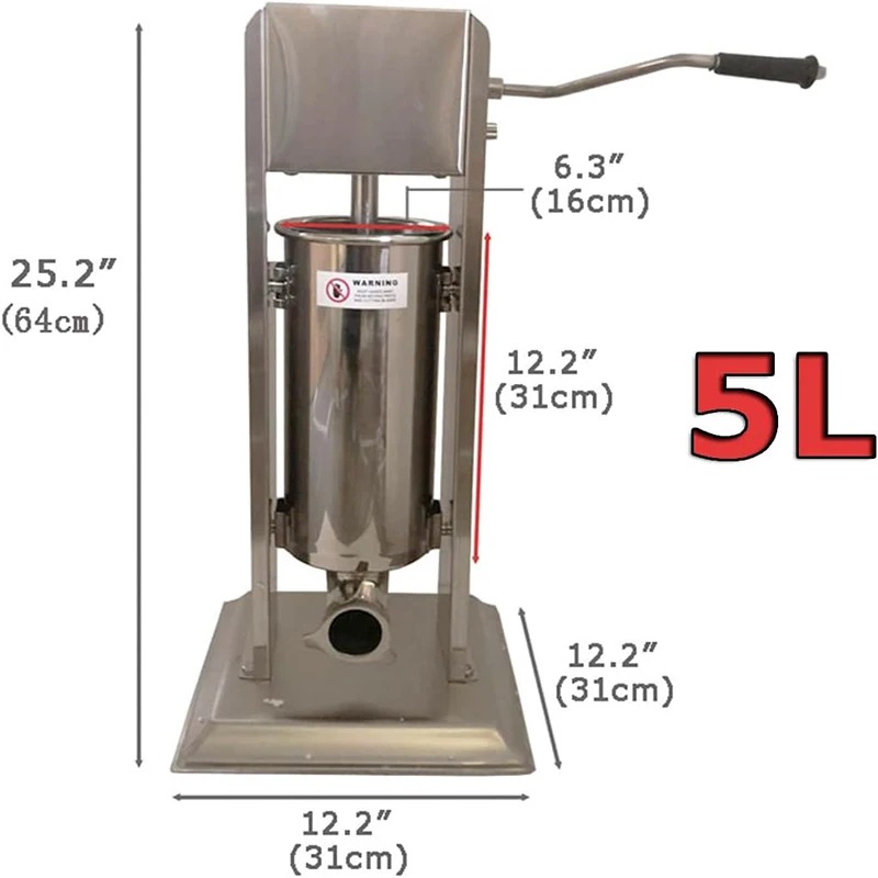 Riempitrice manuale per salsic - Sausage Stuffer Vertical 5L recensione e prezzo